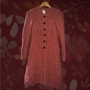 Anthropologie Pink Long Cardigan